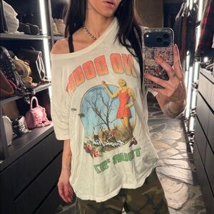 No Doubt Tour '97 Vintage Oversized Band Tee - White with Multicolor Graphic